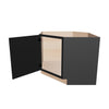 Modernform Cabinet Onyx Black Shaker 42" W X 34 1/2" H X 24" D Diagonal Corner Sink Base Cabinet