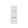 J&K White Shaker S8 Base w/3 Drawers - 12" W