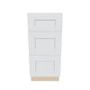 J&K White Shaker S8 Base w/3 Drawers - 15" W