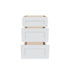 J&K White Shaker S8 Base w/3 Drawers - 21" W
