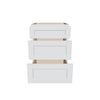 J&K White Shaker S8 Base w/3 Drawers - 24" W