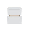 J&K White Shaker S8 Base w/2 Drawers - 27" W