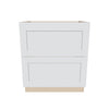 J&K White Shaker S8 Base w/2 Drawers - 30" W