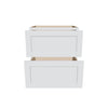 J&K White Shaker S8 Base w/2 Drawers - 30" W