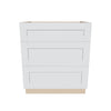 J&K White Shaker S8 Base w/3 Drawers - 30" W