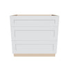 J&K White Shaker S8 Base w/3 Drawers - 36" W