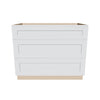 J&K White Shaker S8 Base w/3 Drawers - 42" W