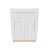 J&K White Shaker S8 Vanity Base Sink Door/False Drawer 24" W x 33" H x 21" D