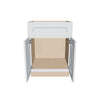J&K White Shaker S8 Vanity Base Sink Door/False Drawer 24" W x 33" H x 21" D