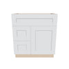 J&K White Shaker S8 Vanity Sink Combo 30" W x 33" H x 21" D