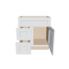 J&K White Shaker S8 Vanity Sink Combo 30" W x 33" H x 21" D