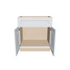 J&K White Shaker S8 Vanity Base Sink Door/False Drawer 30" W x 33" H x 21" D