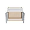 J&K White Shaker S8 Vanity Base Sink Door/False Drawer 36" W x 33" H x 21" D