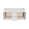 J&K White Shaker S8 Vanity Sink Combo 60" W x 33" H x 21" D
