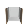 Modernform Cabinet Walnut 24" W X 24" H X 21" D Vanity Floating Full Height Double Door Cabinet