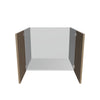 Modernform Cabinet Walnut 30" W X 24" H X 21" D Vanity Floating Full Height Double Door Cabinet