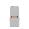 Modernform Cabinet Matte White 12" W X 24" H X 21" D Vanity Floating Drawers Cabinet