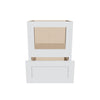 J&K White Shaker S8 Base Microwave Drawer - 24" W