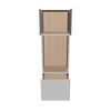Modernform Cabinet Matte White 30" W X 96" H X 24" D Tall Oven/Microwave Cabinet
