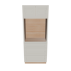 Modernform Cabinet Slim Dove White 33" W X 84" H X 24" D Oven Cabinet With 3 Drawers
