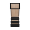 Modernform Cabinet Onyx Black Shaker 33" W X 90" H X 24" D Oven Cabinet With 3 Drawers
