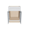 J&K White Shaker S8 Sink Base - 24" W