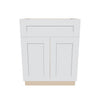 J&K White Shaker S8 Sink Base - 27" W