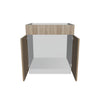 Modernform Cabinet Walnut 30" W X 34 1/2" H X 24" D Double Door Sink Base Cabinet