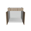 Modernform Cabinet Walnut 33" W X 34 1/2" H X 24" D Double Door Sink Base Cabinet