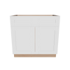 Modernform Cabinet White Shaker 36" W X 34 1/2" H X 24" D Double Door Sink Base Cabinet