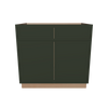 Modernform Cabinet Slim Sage Green 36" W X 34 1/2" H X 24" D Double Door Sink Base Cabinet