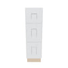 J&K White Shaker S8 Vanity 3 Drawer Base 09" W x 33" H x 21" D