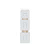 J&K White Shaker S8 Vanity 3 Drawer Base 09" W x 33" H x 21" D