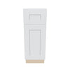 J&K White Shaker S8 Vanity Base Door/Drawer 12" W x 33" H x 21" D