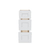 J&K White Shaker S8 Vanity 3 Drawer Base 12" W x 33" H x 21" D