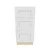 J&K White Shaker S8 Vanity 3 Drawer Base 15" W x 33" H x 21" D