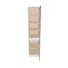 J&K White Shaker S8 Vanity Linen 18" W x 81" H x 24" D