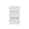 J&K White Shaker S8 Vanity 3 Drawer Base 18" W x 33" H x 21" D