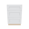 J&K White Shaker S8 Vanity 3 Drawer Base 21" W x 33" H x 21" D