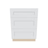 J&K White Shaker S8 Vanity 3 Drawer Base 24" W x 33" H x 21" D