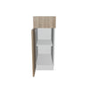 Modernform Cabinet Walnut 12" W X 34 1/2" H X 21" D Base 1 Door/1 Drawer