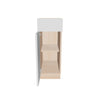 Modernform Cabinet Gloss White 12" W X 34 1/2" H X 21" D Base 1 Door/1 Drawer