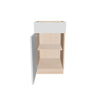 Modernform Cabinet Gloss White 18" W X 34 1/2" H X 21" D Base 1 Door/1 Drawer