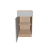 Modernform Cabinet Matte White 18" W X 34 1/2" H X 21" D Base 1 Door/1 Drawer