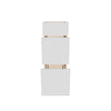 Modernform Cabinet Gloss White 12" W X 34 1/2" H X 21" D Vanity Base with 3 Drawers