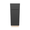 Modernform Cabinet Onyx Black Shaker 12" W X 34 1/2" H X 21" D Vanity Base with 3 Drawers