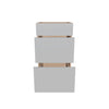 Modernform Cabinet Matte White 18" W X 34 1/2" H X 21" D Vanity Base with 3 Drawers