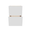 Modernform Cabinet Gloss White 21" W X 34 1/2" H X 21" D Vanity Base with 2 Drawers