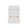 Modernform Cabinet Gloss White 21" W X 34 1/2" H X 21" D Vanity Base with 3 Drawers