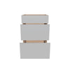 Modernform Cabinet Matte White 21" W X 34 1/2" H X 21" D Vanity Base with 3 Drawers